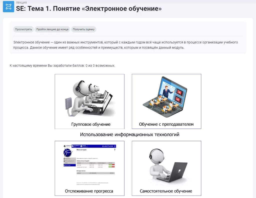Электронное обучение Электронное обучение